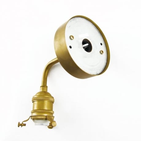 BRASS ENTRANCE LIGHT + SHADE  / アイアンのミニシェードと美しい真鍮のエントランスライト / 電球なし / 屋外ライト / 玄関照明 / タイプA
