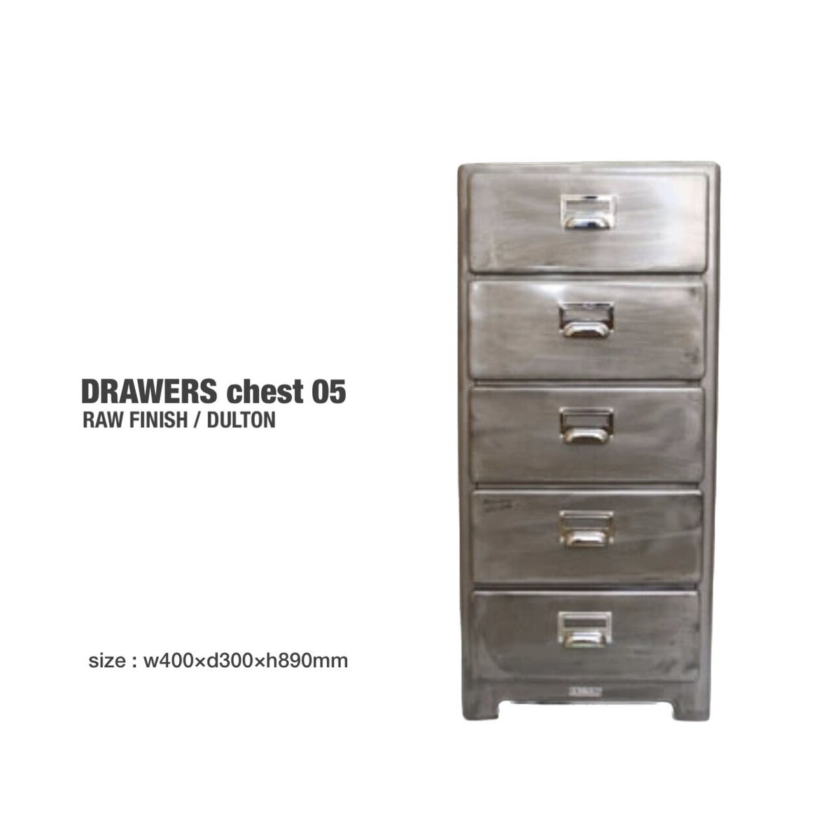 5 DRAWERS CHEST / RAW , IVORY / ドロワーチェスト / リビン