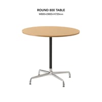 ROUND 800 TABLE / ナチュラルな天板に素材のコントラストがおしゃれなラウンドテーブル