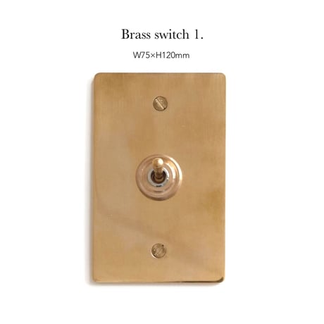 AXCIS 真鍮プレートスイッチ 1 / BRASS SWITCH PLATE / HS2335