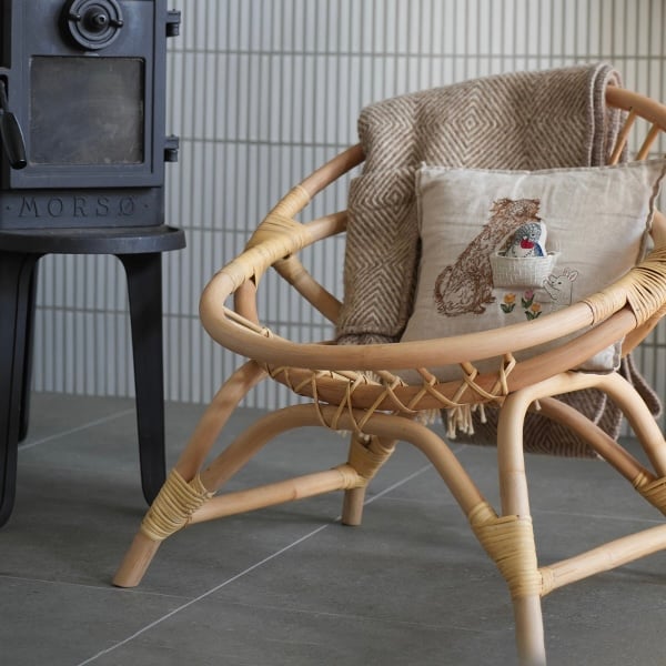 ラタンチェア 籐製丸椅子 ラウンドチェア RATTAN ROUND CHAIR by AXCIS / オーガニックなラタンラウンドチェ