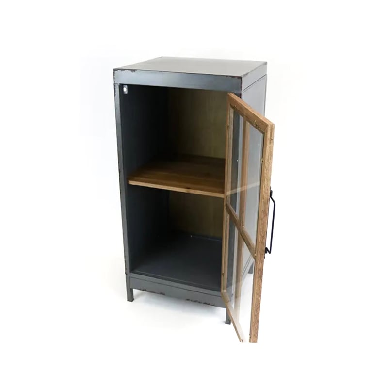 IRON + WOOD SLIM CABINET / アイアン × ウッドの存在感のある 無機