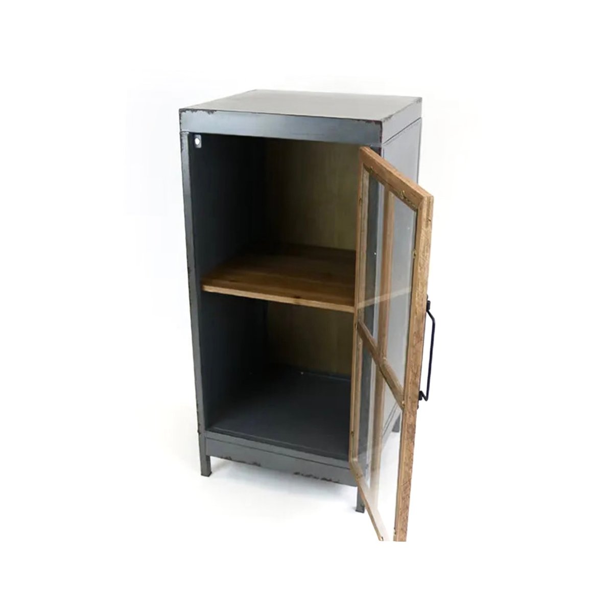 IRON + WOOD SLIM CABINET / アイアン × ウッドの存在感のある 無機