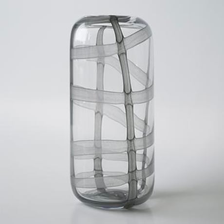 SUMU GRASS VASE / Lサイズ / 北欧の霧景色を思わせるような淡いカラーリングのビッグガラスベース / YELLOW , GRAY