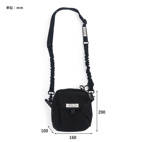 SLING SHOULDER POUCH & STRAP / ショルダーバッグ / ポーチ / スマートフォンストラップの3WAY / BLACK