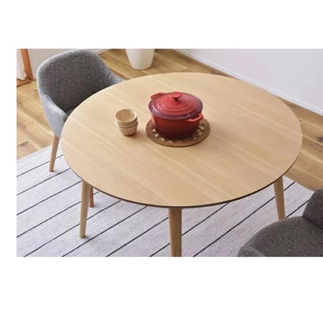 ROUND DINING TABLE 110 / 北欧風デザインのナチュラルな円形テーブル / 4人用 テーブル