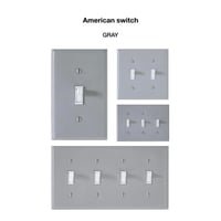 American switch / スチール GRAY / 1口 - 4口 / 片切りホタルスイッチ / プレート グレー