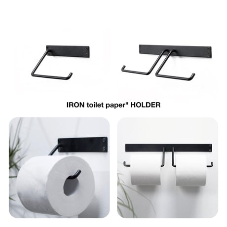 AXCIS IRON Paper Holder  / シングル , ダブル / シンプルでスタイリッシュなペーパーホルダー / トイレットペーパーホルダー