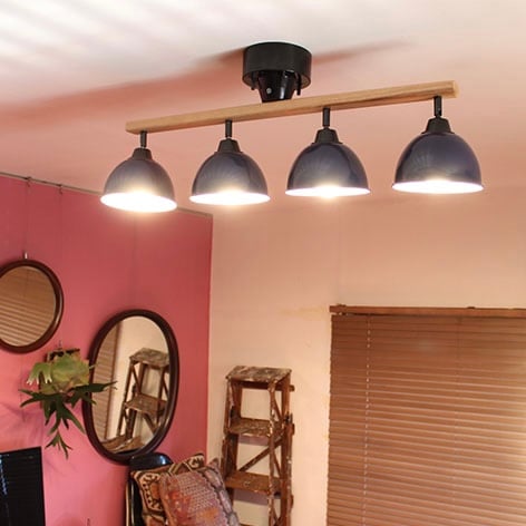 シーリングライト・天井照明 GENDER WOOD ROD 4 CEILING LAMP unico