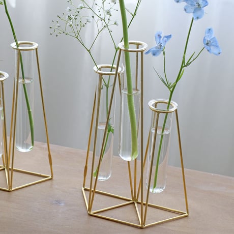 flower vase / 3連 , 5連 / 長年飽きずに楽しめるガラスベース /ガラスベース / フラワーベース
