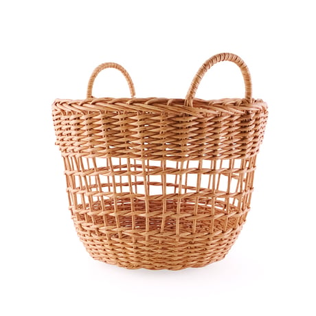 PP ROUND BASKET / Sサイズ , Lサイズ / 軽量＆水洗いOK、空間をセンス良く整えてくれる優秀アイテム
