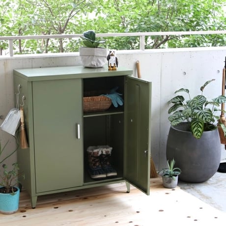 STEEL CABINET / 洗練されたミニマルなデザインのスチール収納庫 / WHITE , GREEN , BLUE , BLACK