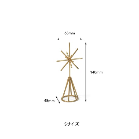 Cross Accessory stand / オブジェのように上品なゴールドがおしゃれなアクセサリースタンド / ツリートップ