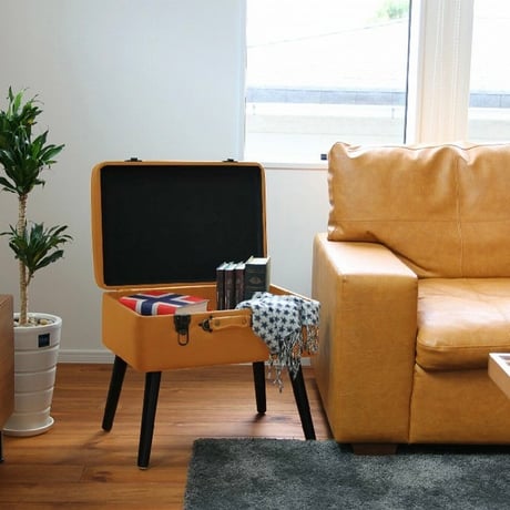 STORAGE STOOL / トランクモチーフの収納付きのスツール / PVC , CORDUROY 全6カラー