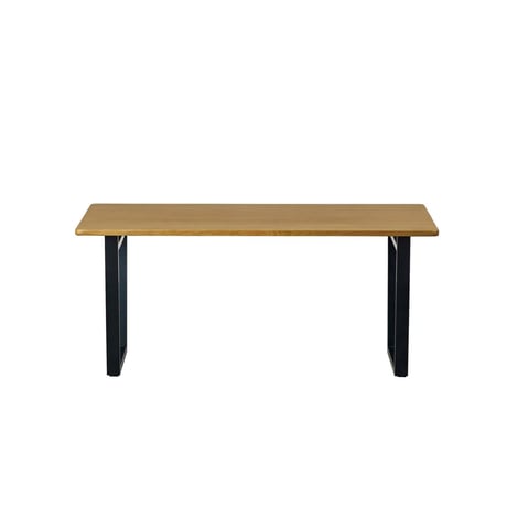 ASH + STEEL LEG DINING TABLE 1600 / BROWN , BLACK / アッシュ無垢材のベーシックなダイニングテーブル