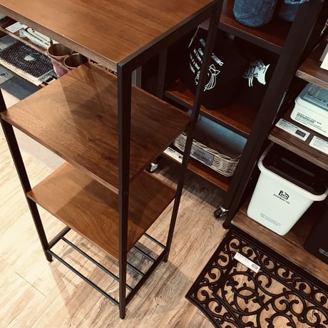 ブルックリンスタイル ラフでスリムな4段ラック  - WALNUT BROWN -  W350×D275×H1000mm / 4段シェルフ / ラック/ デスクサイドシェルフ / anthem