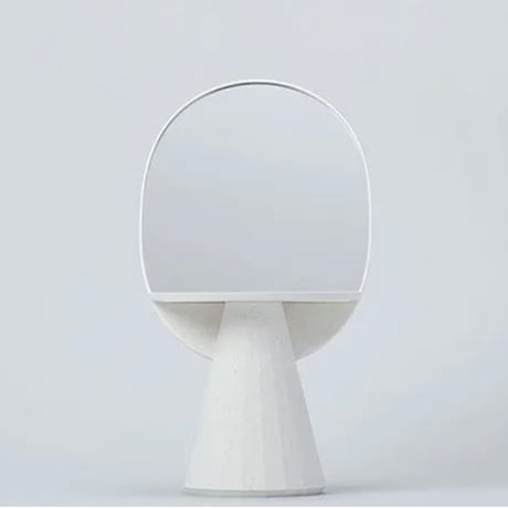 SOEM Mirror & vase / White / ミラーときどきフラワーベース / スタンドミラー / 高品質 銀引きミラー