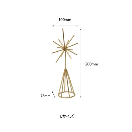 Cross Accessory stand / オブジェのように上品なゴールドがおしゃれなアクセサリースタンド / ツリートップ