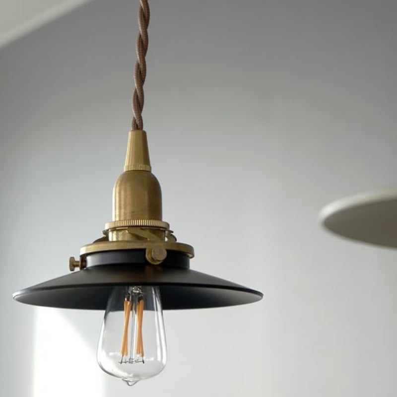 IRON MINI SHADE + BRASS PENDANT LIGHT 100cm / シ