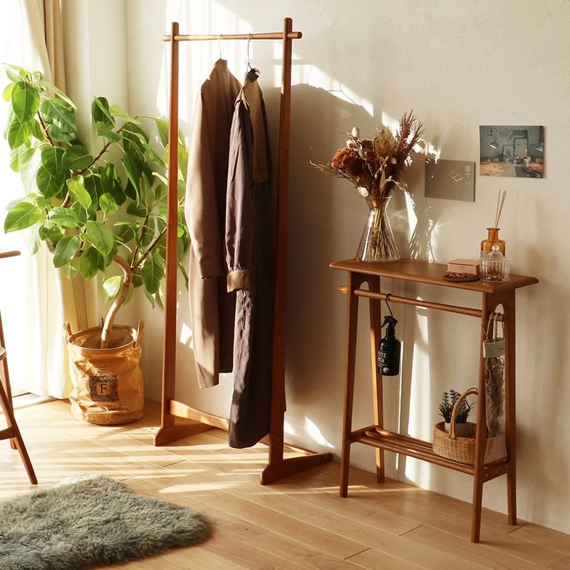 Console Table / シンプルでスマートなフォルム 美しい天然木の