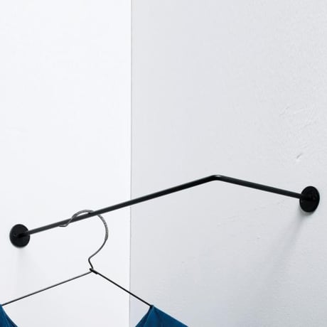 IRON BLACK CORNER HANGER / お部屋のコーナーを有効活用 アイアンレールコーナーL字