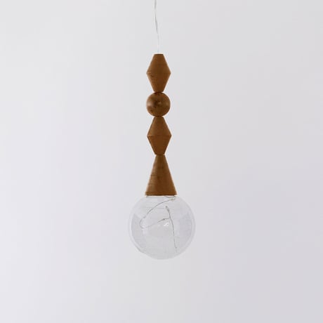 WOOD PARTS LED LIGHT / リモコン操作で幻想的な光の広がりを楽しむ LEDライト  / CL / ハンギングライト