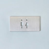 toilet " SIGN PLATE / Sサイズ / stainless , iron , brass / スタイリッシュ / シンプル / サインプレート