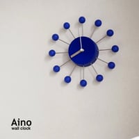 Aino sweepmovement clock / ivory , blue / 壁掛け時計 / 時計 / 無音 壁時計 / ウォールクロック 北欧 /リビング ダイニング