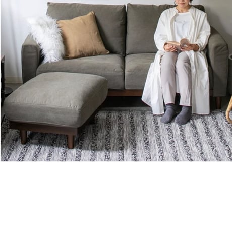 FABRIC SOFA /  ソファ / GRAY / NAVY /  KHAKI  / タモ材 / 帆布生地  / 2人掛けソファ / W1790×D860×H820mm SH420mm