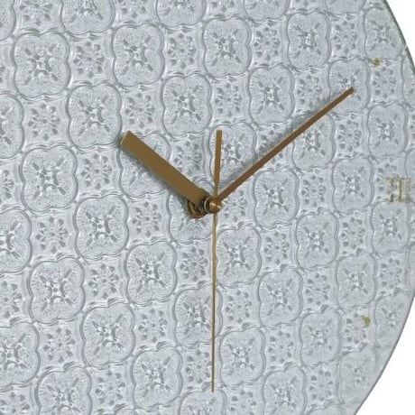 アンティークな雰囲気のフローラガラスを使用した掛け時計 / サイズ  Φ300 x D40mm / 掛け時計 / 壁掛け時計 / アンティーク