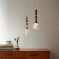WOOD PARTS LED LIGHT / リモコン操作で幻想的な光の広がりを楽しむ LEDライト  / CL / ハンギングライト