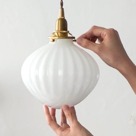 FRUCT PENDANT LIGHT L / ガラスシェード + 真鍮灯具 / 30cm , 60cm , 100cm , 150cm / E17 シーリングカバー付 / AXCIS ※電球なし