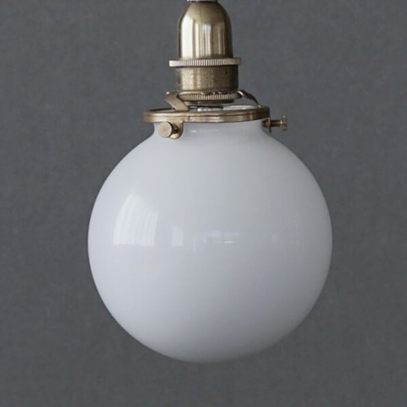 ガラスペンダントライト 球形 ホワイト・クリーム HS3370 LOSKA 真鍮