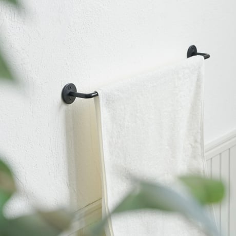 Iron Towel Hanger / 程良いボリューム感とシンプルなデザインが空間をスタイリッシュに / 280 / 430 / 680 ハウスパーツ / タオルハンガー / BLACK