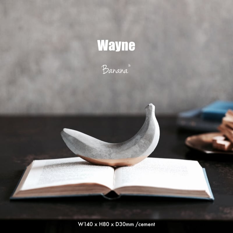 コンクリート フルーツのアートオヴジェ / ペーパーウエイト / Steven