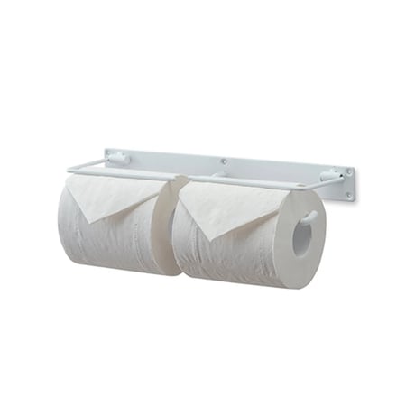 IRON stylish TOILET PAPER HOLDER W + SHELF L  / シンプルで清潔感のあるシェルフ&トイレットペーパーホルダー / ダブル