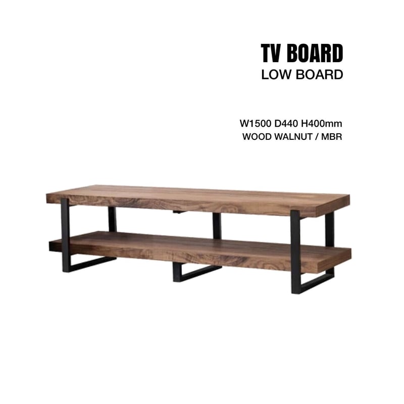 木製ブラウン ローテーブル/TVスタンド TV BOARD WALNUT MBR / 180 /ミドルブラウン / テレビスタンド /