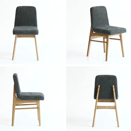 wood × corduroy chair / 座り心地の良いコーデュロイ素材のダイニングチェア