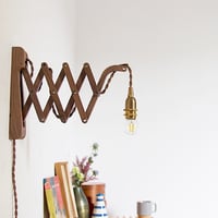 Wood Bracket + E17 SOCKET CODE / ウォールナットの美しい木目のブラケット照明 / SCISSOR WALNUT by AXCIS