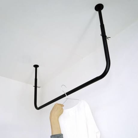 IRON CEILING HANGER 900 / ハンガーラック / 最短:SHORT : W982 ×D60 ×H360mm / 最長:MAX SHORT : W982 ×D60 ×H510mm