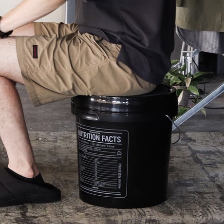 POST GENERAL 座れるバケットスツール / GRAY , BLACK / 16l / 収納ボックス / スツール / 小物収納 約16Lの大容量