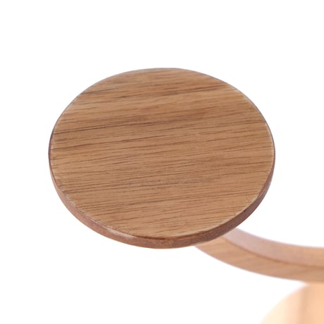 ACACIA WOOD CANDLE HOLDER + LED CANDLE / キャンドル ボーティブ 2個付き