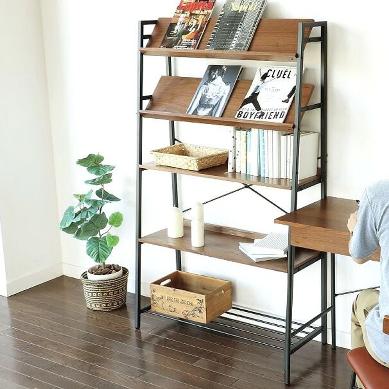 ディスプレイシェルフ 5段 / オープンシェルフ/ 角度調整可能 ラック