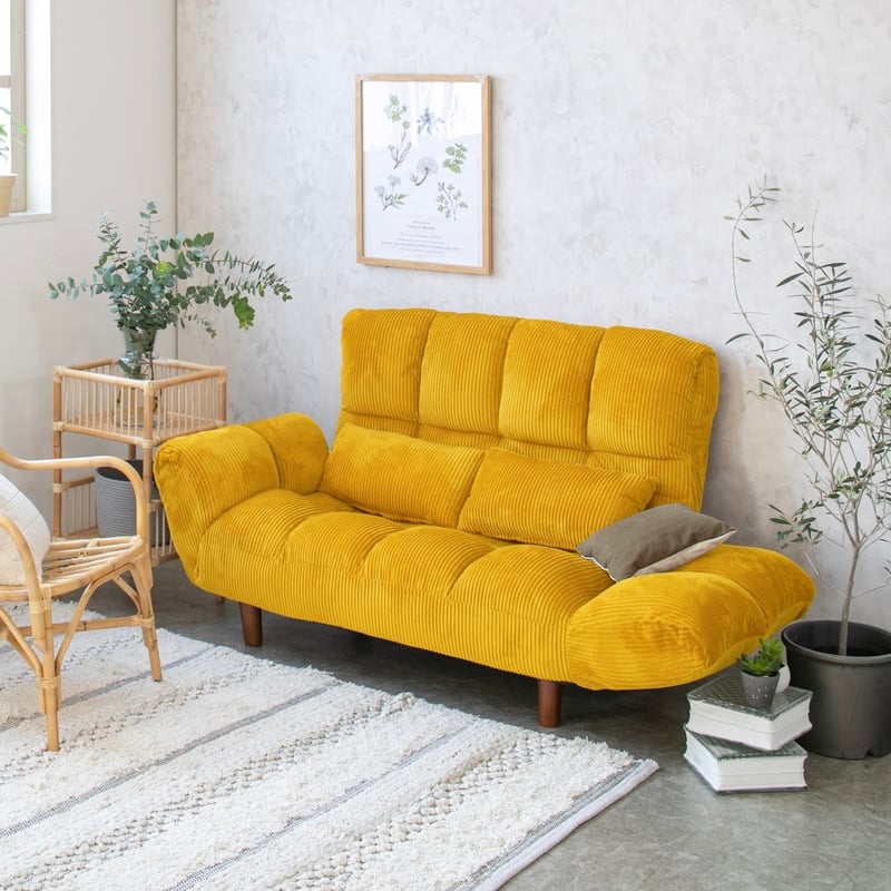 couch sofa corduroy / カウチソファ / 座り心地の良い横たわれる2人