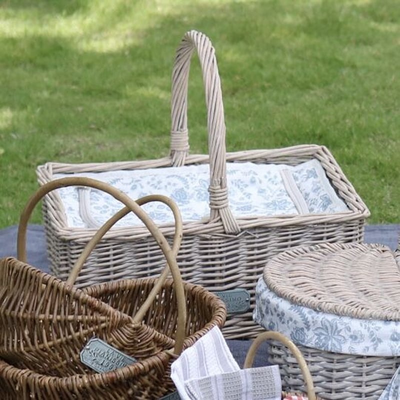 フランスアンティーク アイアンキッチンバスケット2段