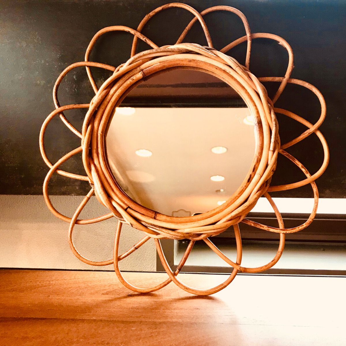 FLOWER MIRROR / THE AROROG / フラワーミラー / ラタンミラー