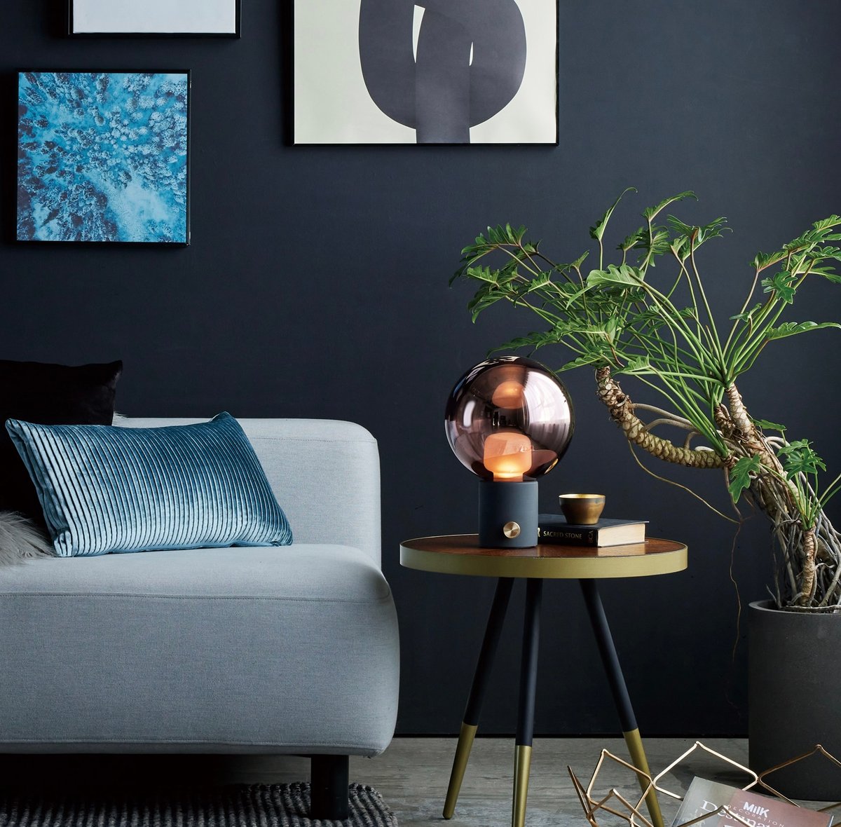 Univer LED-table lamp / 全6色 / LED内蔵ランプ / ラウンドガラ