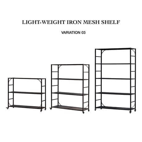 LIGHT-WEIGHT IRON MESH SHELF / ライトウェイトアイアンメッシュシェルフ 3TIERED / 3段シェルフ/ インダストリアル