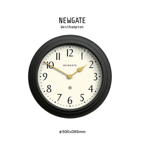NEWGATE  Westhampton / ウエストハンプトン / GY / BLACK φ500×D65mm 掛け時計