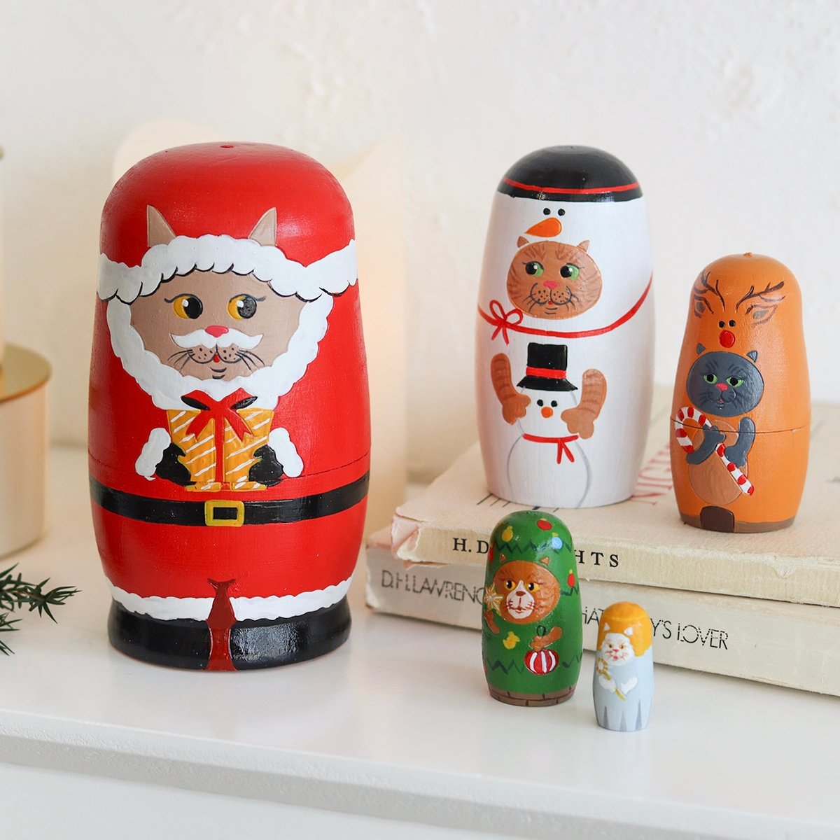 クリスマス マトリョーシカ　セット NOOKs matryoshka / ねこのクリスマス マトリョーシカ | LISTAND 公